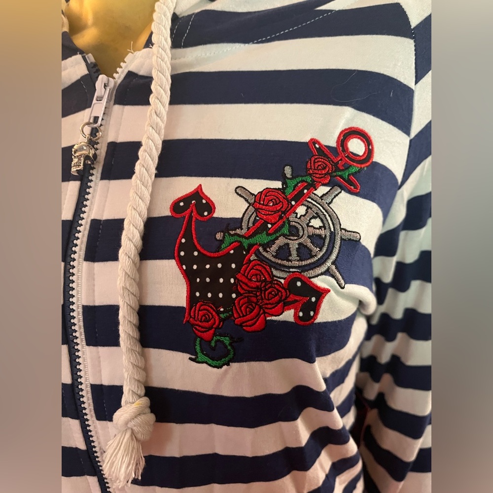 NWT Banned size M nautical hoodie